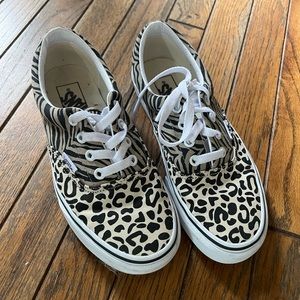 Leopard print vans
